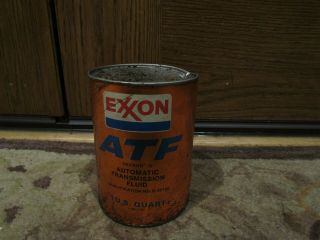 Vintage Exxon Atf Automatic Transmission Fluid Can 1 Quart Empty