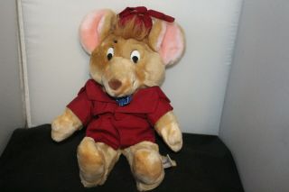 1986 Vintage Disney Basil The Great Mouse Detective 15 " Stuffed Animal Plush
