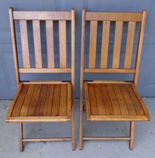 Vintage Wooden Slat Folding Chairs Weddings Events