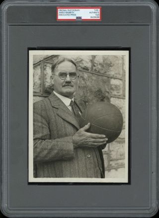 James Naismith 1929 Kansas Type 1 Photo Psa/dna Basketball Inventor