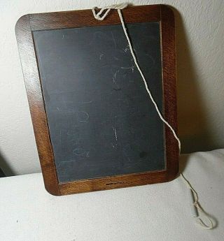 Vintage Wood Framed Double Sided Childs Blackboard Made In Italy