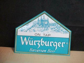Vintage Wurzburger Bavarian Beer On Tap Sign