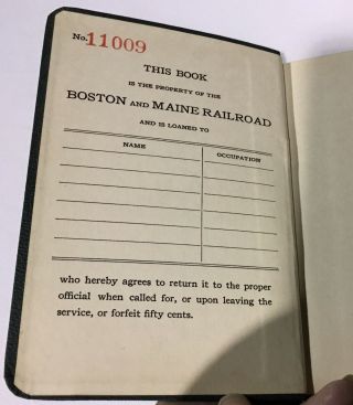 1948 BOSTON MAINE RAILROAD RULES FOR GOVERNMENT OF THE OPERATING DEPARTMENT 2