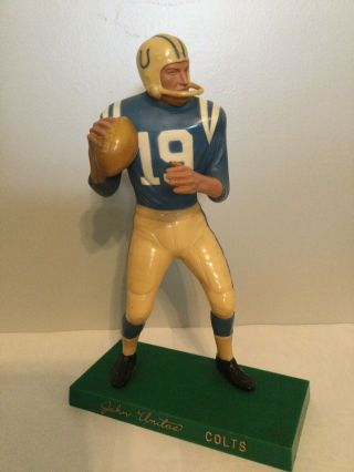 1960s Baltimore Colts Johnny Unitas Quarterback Hartland Football Statue 19 Nfl