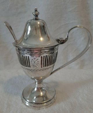 Antique Sterling Silver Mustard Pot Birmingham George Nathan & Ridley Hayes 1916