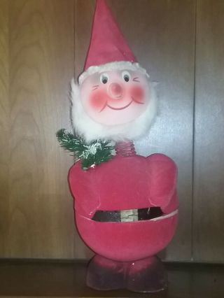 Vintage Christmas Santa Bobble Head Nodder Paper Mache Candy Container Germany