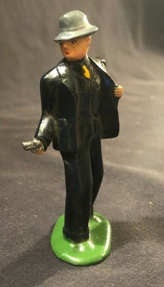 Vintage Barclay Die Cast Toy Detective With Pistol Figurine Model 623