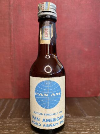 Pan Am American 1950’s Seagrams Whiskry Bottle Airplane Liquor Bottle 1957