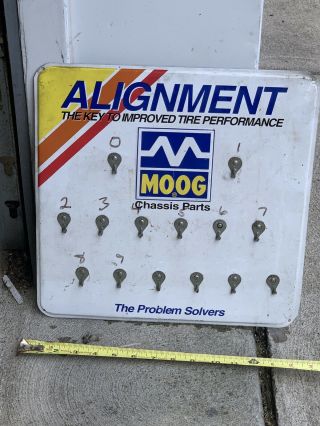 Vintage 1980’s Moog Chassis Gas Oil Service Repair Station Metal Key Holder