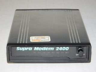 Vintage Supra 50 - 2400 - 0 Modem 2400 Telephone Computer Networking Accessory Usa