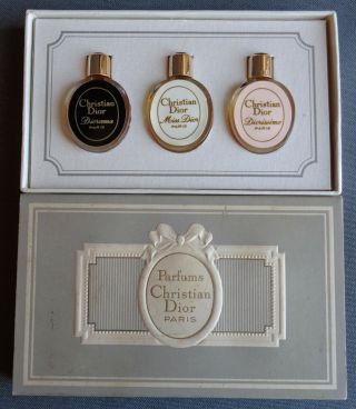 Antique Vintage Boxed Set Christian Dior Parfums Diorama Diorissimo Miss Dior