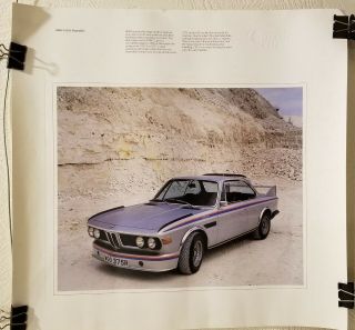 Bmw 3.  0 Csl Sports Car Classic Poster Print 1988 Series 17.  5 X 17