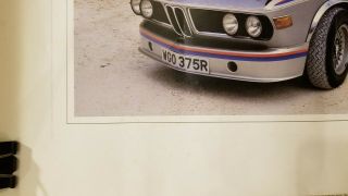 BMW 3.  0 CSL Sports Car Classic Poster Print 1988 series 17.  5 X 17 2