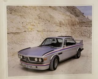 BMW 3.  0 CSL Sports Car Classic Poster Print 1988 series 17.  5 X 17 3