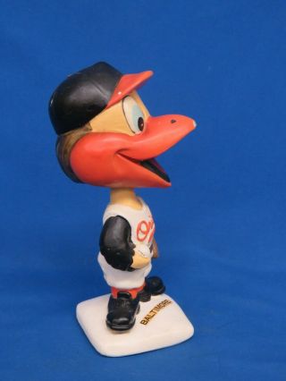 1960s Baltimore Orioles Bird Mascot Nodder Bobble Head White Base 4