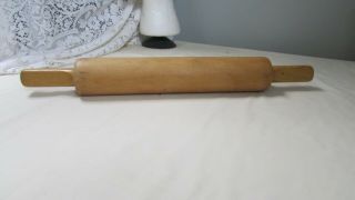 Vintage Solid Wood Rolling Pin 18 " Length And 12 " Rolling Area
