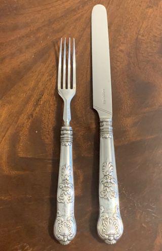Solid Silver Knife And Fork Set 1832/33