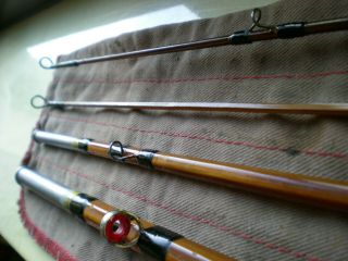SOUTH BEND 59 - 9 ' 3/2.  6.  0oz 6w Red Agate Stripping Guide Split - Cane Fly Rod EX. 3