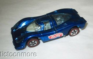 Vintage Hotwheels Redlines Porsche 917 Car 1969 Spectraflame Blue