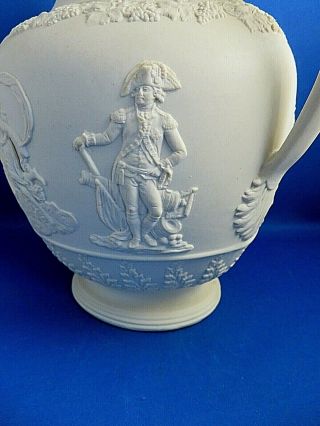 ANTIQUE EARLY 19THC LARGE HERCULANEUM FINE STONEWARE EWER 1805 - LORD NELSON 3