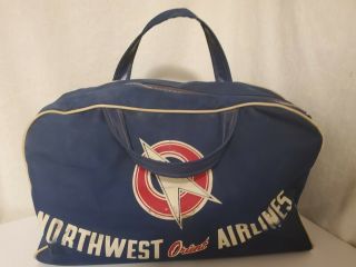 Vintage 60s Northwest Orient Airlines Flight Attendant Travel Bag Collectible Ja
