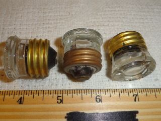 4pc Vintage 15a Glass Household Screw Plug Fuses Heavy - Duty Time - Delay Non - Tamp