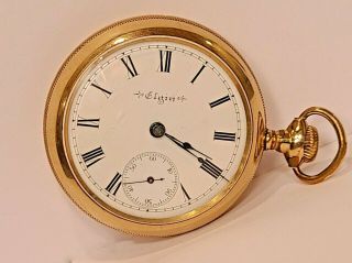 Antique Elgin 1904 Size 18s Model 4 Pocket Watch 7 Jewel Solid 10k Gold Case