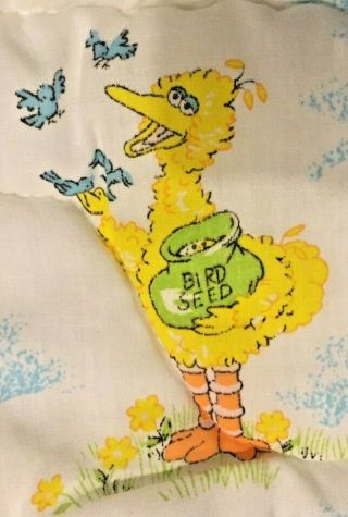 Vtg Sesame Street Baby Toddler Sleeping Bag Blanket Bedding Quilt 1980s