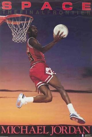 Nos 1990 Costacos Michael Jordan Space The Final Frontier Bulls Poster