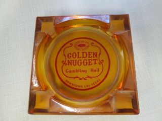 Vintage Amber Golden Nugget Gambling Hall Ashtray - Downtown Las Vegas 1710