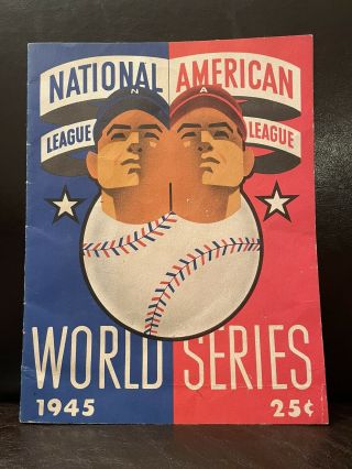 1945 World Series Program Unscored Detroit Tigers Chicago Cubs
