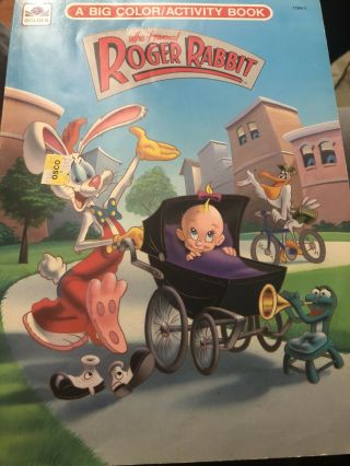 Who Framed Roger Rabbit A Big Coloring Activity Book Vintage 1988 Golden