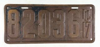 Illinois 1917 Vintage License Plate Garage Car Tag Man Cave Rustic Long Plate