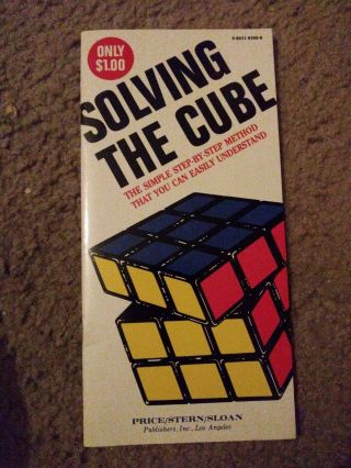 " Solving The Cube " 1982 Vintage Book - By Cyril Ostrop - - Rubik 