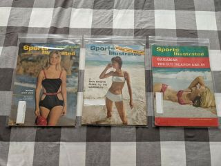 First Three Sports Illustrated Swimsuit Issues (january 1964,  1965,  1966)