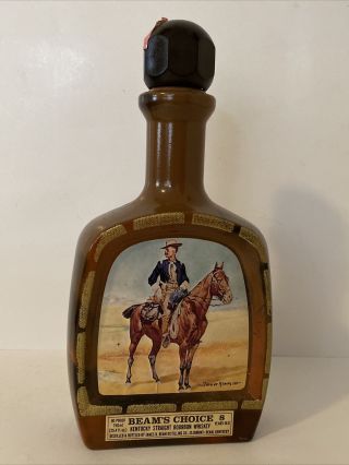Vintage Jim Beam Frederic Remington Bourbon Whiskey Decanter Empty Bottle