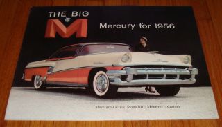 1956 Mercury Full Line Deluxe Sales Brochure Monterey Montclair Custom