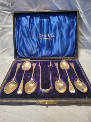 Vintage A.  T.  & Co.  Sterling Silver Spoon Set Flatware