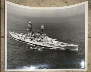 Vintage 1935 B&w 8x10 Photo Official Us Navy Ship Uss Nevada Bb - 36 Boat