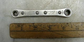 Vintage John Deere Ty3263 Ratcheting Box Wrench,  1/4 " X 5/16 " X 4 - 5/16 ",  6 Pt,  Exc
