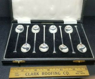 Set of 8 Barker Bros.  English Sterling Silver Demitasse Spoons 2