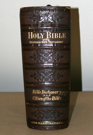 Antique Family Bible - G.  W.  Borland & Company - Chicago - 1870 ' s 2