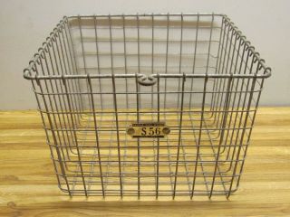 Vintage Kaspar Wire Basket Gym Locker Pool Storage S56