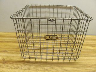 Vintage Kaspar Wire Basket Gym Locker Pool Storage S69