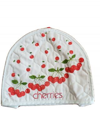 Vintage Red And White Cherries Toaster Cover