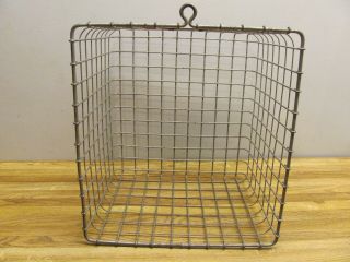 Vintage KASPAR Wire Basket Gym Locker Pool Storage S76 3