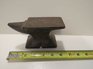 Vintage Miniature Cast Iron Anvil,  6 " Long,  4 Pounds
