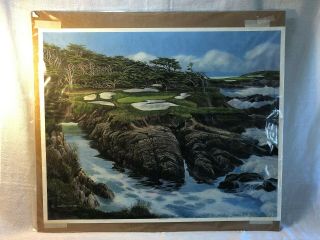 15th & 16th Hole Cypress Point Golf Club James Peter Cost Lithograph