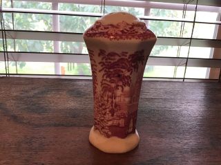 Vintage Masons Vista Pink Salt Pepper Shaker 4 1/4”