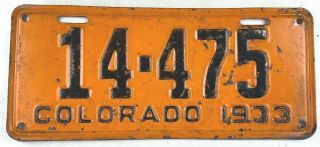 Vintage Colorado 1933 License Plate Old Classic Car Vintage Man Cave Gift Decor